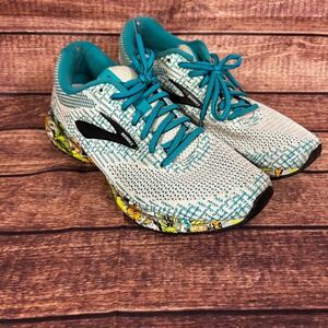 Brooks Revel 3 Womens Running Shoes 9.5 White Teal Tropical Floral 1203021B453